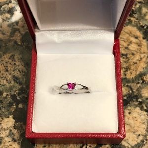 STERLING SILVER SYN JULY RING SIZE 4 32.00 NWT